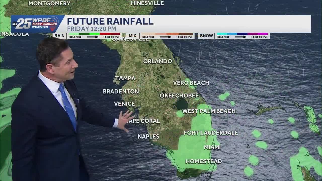 Weekend rain and climbing temps - YouTube