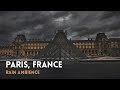 2 Hours Sounds of Paris France, Ambience 3D Rain Umbrella City Noises HD ASMR