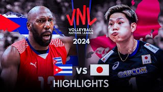 🇨🇺 CUBA vs JAPAN 🇯🇵 | Highlights | Men's VNL 2024