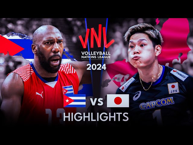 🇨🇺 CUBA vs JAPAN 🇯🇵 | Highlights | Men's VNL 2024 class=