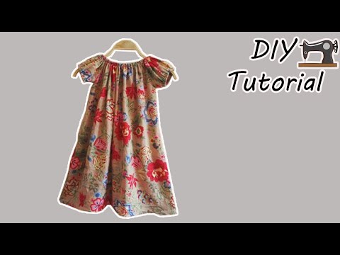 HƯỚNG DẪN MAY ÁO VÁY ĐƠN GIẢN CHO BÉ | CẮT MAY TRẺ EM |Ặt Củ Tỏi DIY | đồ ngủ cho bé gái 1 tuoi