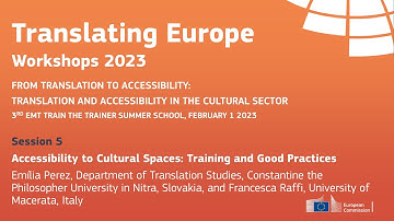 TEW AT 5: Accessibility to Cultural Spaces: Training and Good Practices