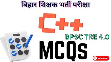 C++ BPSC TRE 4.o Computer Science MCQs 🔥🔥🔥