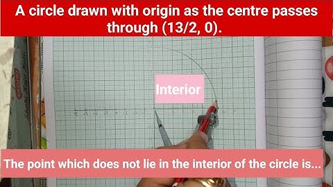 A circle drawn with origin as the centre passes through (13/2, 0)Class 10 2024@abhishekaccountsarmy