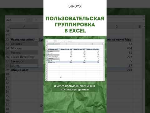 Видео: Excel: пользовательская группировка в эксель #shorts #excel #эксель #excelобучение