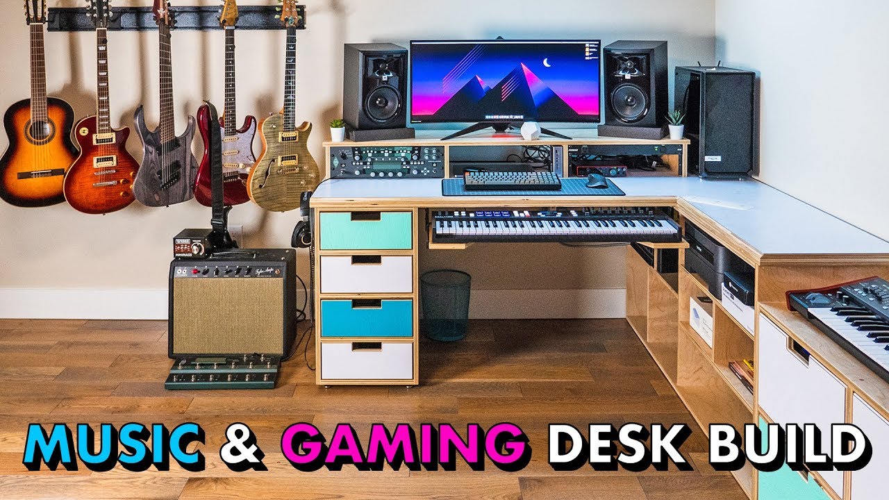 Building the ULTIMATE Music Studio & Gaming Desk Setup // Woodworking -  YouTube