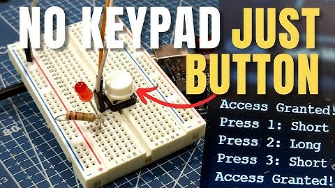 DIY Arduino Password Lock Using Just One Button??