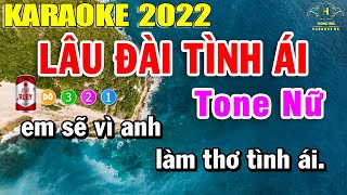 Lâu Đài Tình Ái Karaoke Tone Nữ Nhạc Sống | Trọng Hiếu