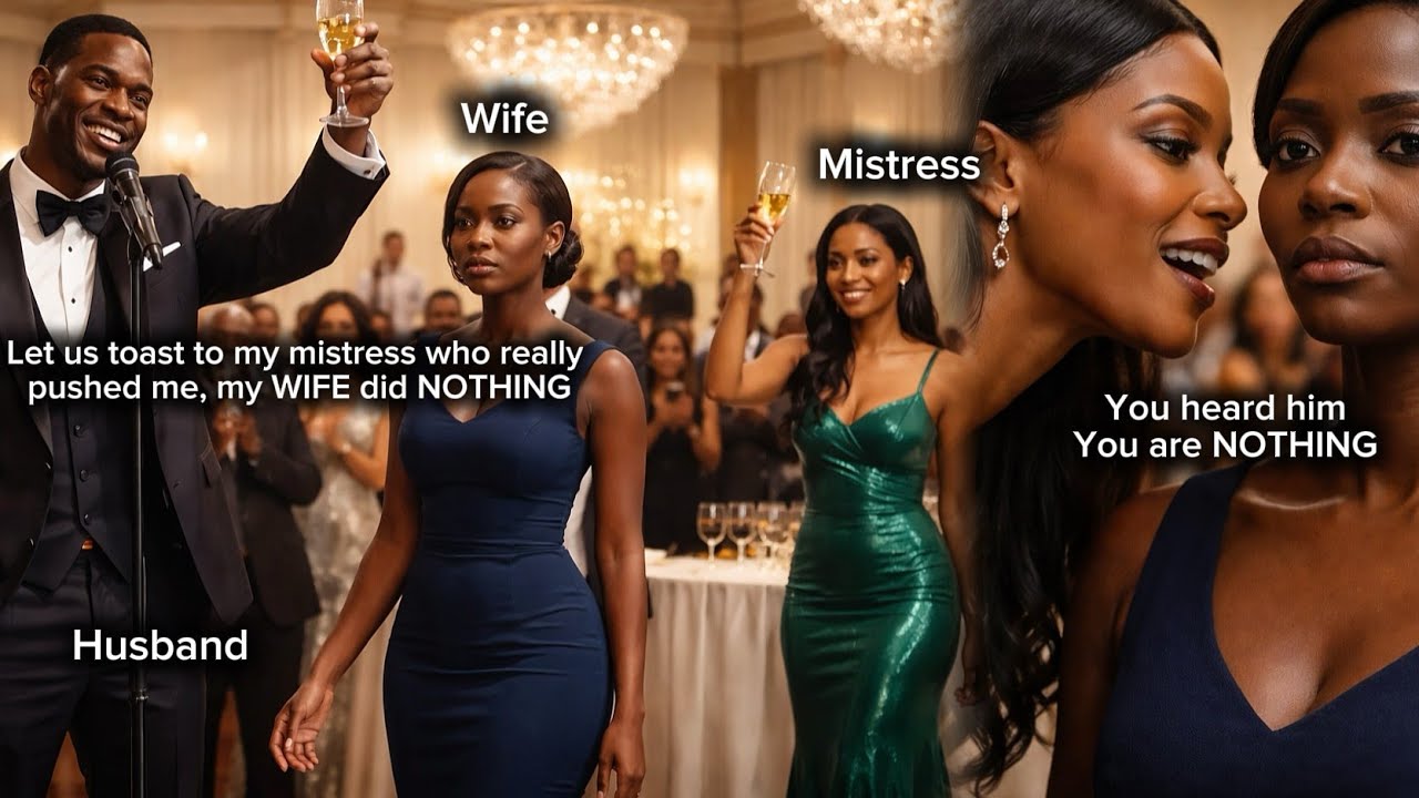 AT HUSBAND PROMOTION PARTY SPEECH HE THANKS HIS MISTRESS UNAWARE HIS WIFE HELPED HIM GET D PROMOTION