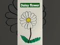 Short daisy flower drawingeasy az art  techniques