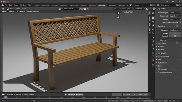 Wooden Park Chair Modelling and Rendering in Blender 2.81 || Blender Tutorial