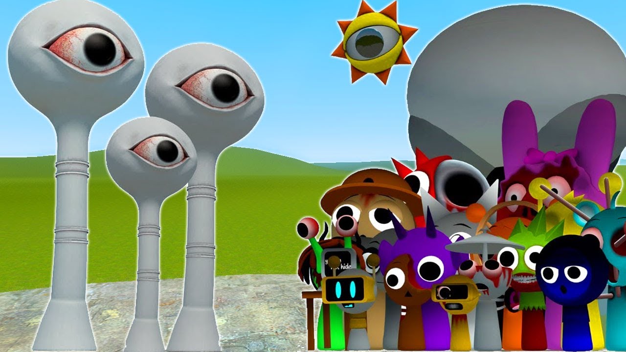 New Eye Tower Monster Vs All Horror Sprunki Family In Garry's Mod