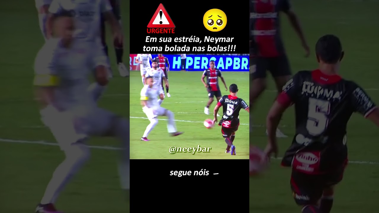 Neymar toma bolada nas bolas em sua estreia kkk 