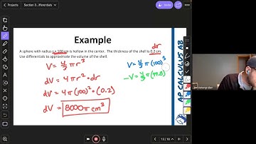 Calc AB Section 3-9 Using Differentials to Approximate Volume
