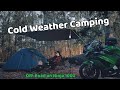 SOLO Motocamping in the Cold Rain & Wind | Japenese BBQ on Campfire | Off-road Riding | ASMR