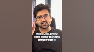 What do TCS, Infy and Wipro Results Tell? Watch complete video ⬇️