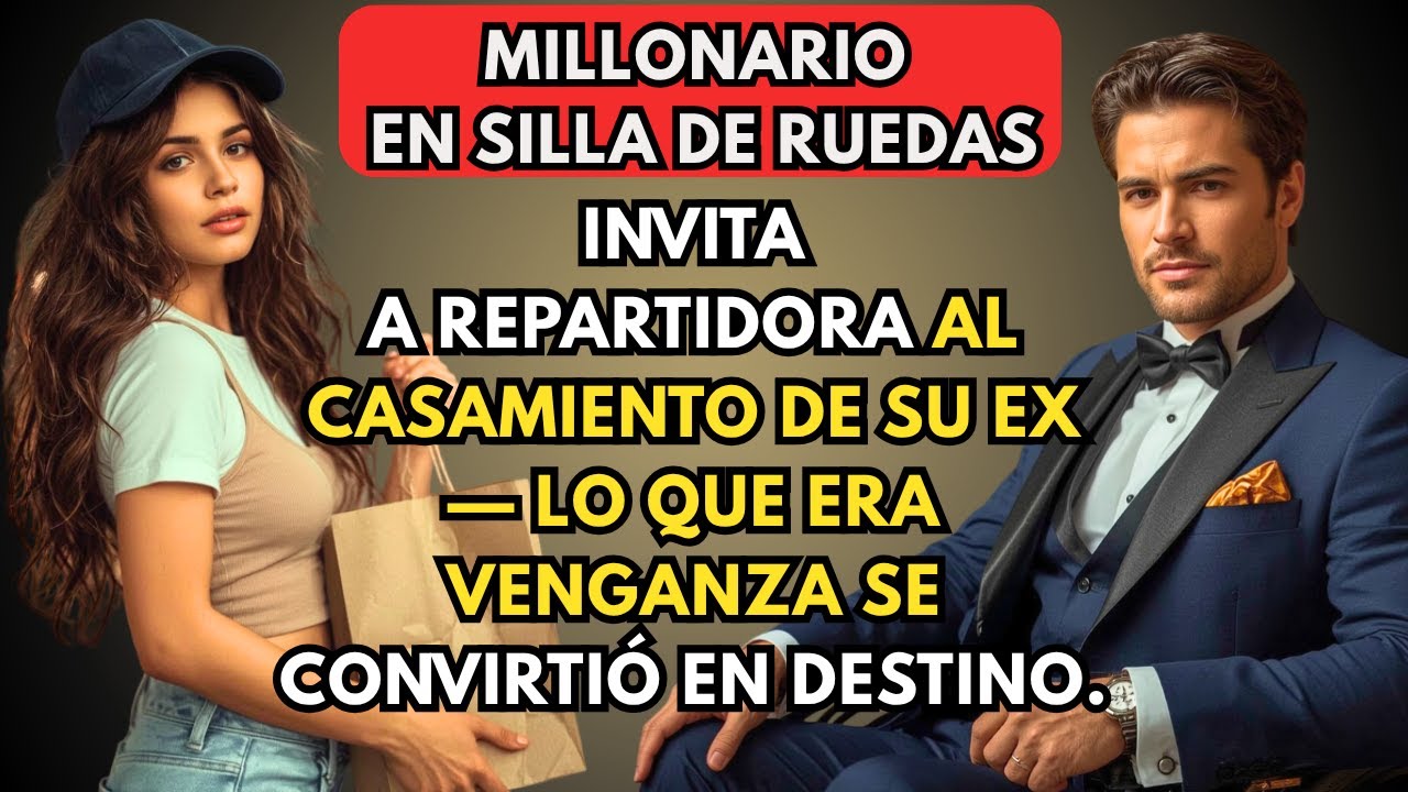 MILLONARIO EN SILLA DE RUEDAS lleva REPARTIDORA al casamiento de su EX — lo que pasó chocó a todos
