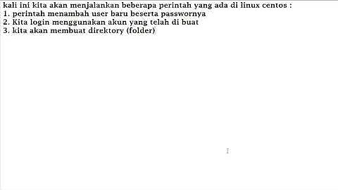 Perintah dasar pada linux centos
