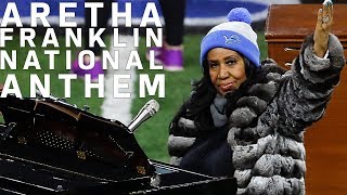 Aretha Franklin Sings the National Anthem on Thanksgiving in Detroit (2016) | NFL chords