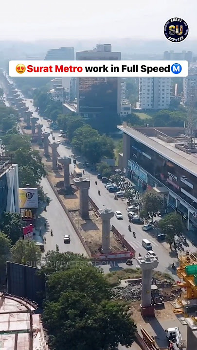 Surat Metro Work in Full speed 😍#shorts #surat #metro