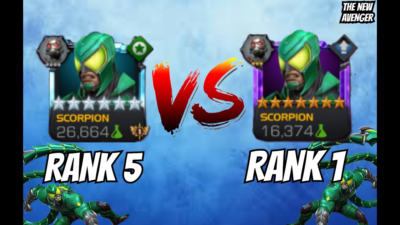 6* VS 7* Scorpion Damage Comparison | Marvel Contest of Champions 