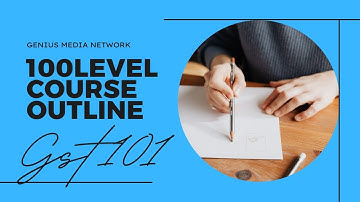 ENGLISH LANGUAGE (GST 101) | 100LEVEL | FIRST SEMESTER