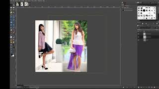 gimp how to blend two images