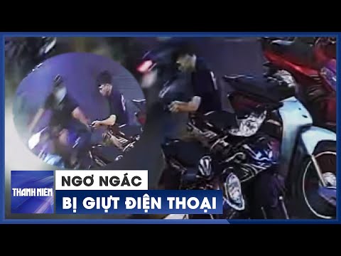 Video Anh giữ xe bị cướp giật điện thoại vì vài giây sơ sểnh - youtube