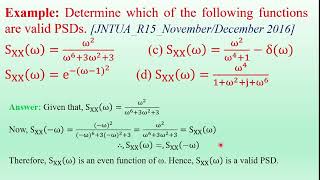 PTSP#Problem on Valid PSD or not#JNTUA_R15_November-2016
