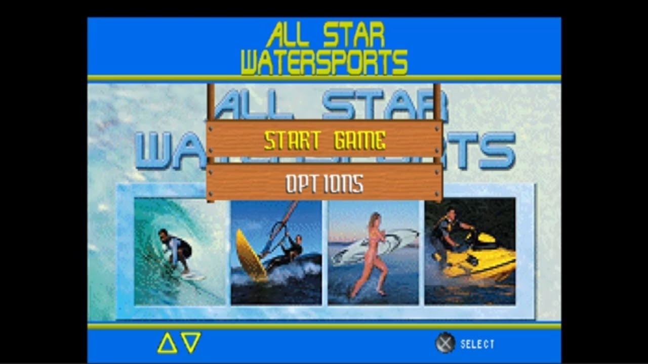 All Star Watersports - Sony PlayStation - Intro & Title Screen