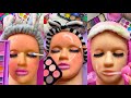 ASMR Satisfying with Unboxing Review Mannequin Makeup Beauty Relax pink Skincare Sounds Fast No talk