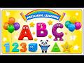 Preschool Learning activities for 3 year olds at home | Learn ABC Phonics Shapes Numbers Colors 🌈