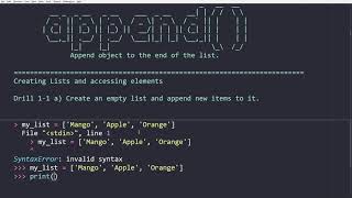 Python Refresher List and List Operations Simple List Comprehension