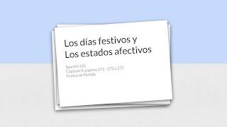 Listen & Learn Vocabulary from Chapter 9 of Puntos de Partida with Profe Hale