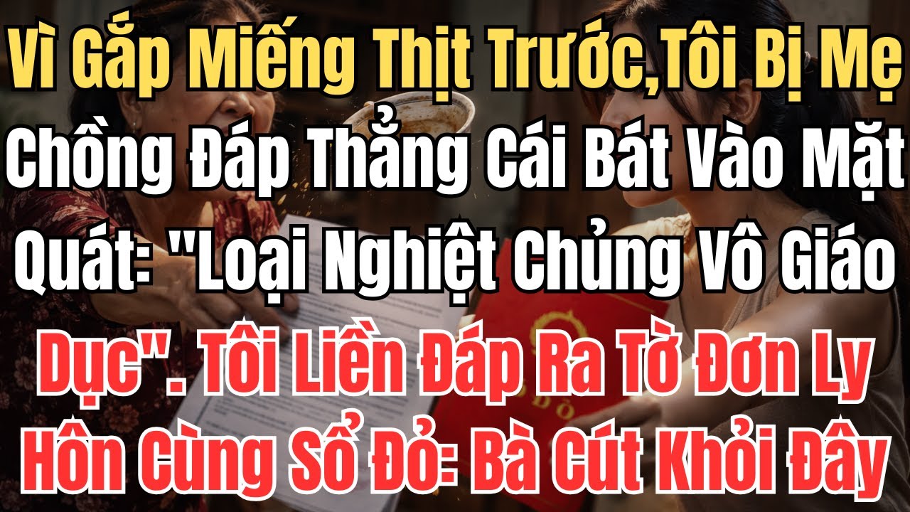 Vì Gặp Miếng Thịt Trước, Tôi Bị Mẹ Chồng Đáp Thẳng Cái Bát Vào Người Quát: 