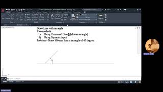 How to Draw a Line at an Angle in AutoCAD | Command & Dynamic Input Methods