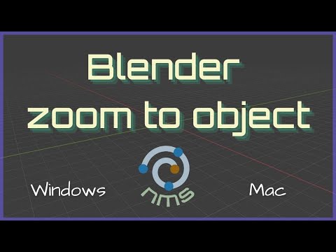 Blender Zoom to Object (Windows and Mac)