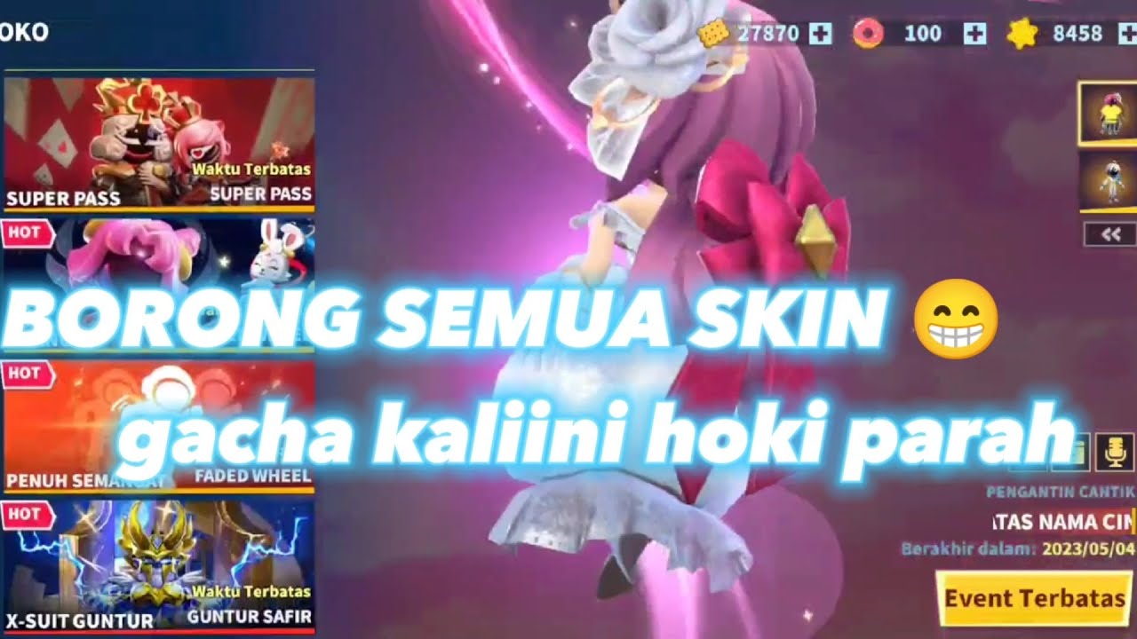 gacha skin super sus super hoki terharu dapet skin valentine cuma 3000 GS‼️MBOY MATA PANDA