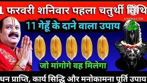1 फरवरी शनिवार पहला विनायक चतुर्थी तिथि को 11 गेहूं के दाने वाला उपाय जरूर करे।