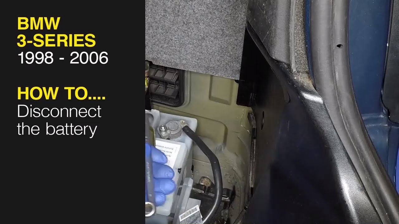 How to disconnect the battery on a BMW Series 3 1998 to 2006 YouTube