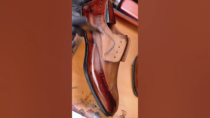 Gifennse Brown Derby Coloring Process | Handmade Leather Magic H #derby #shoes #handmade