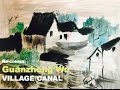Re-create Guanzhong Wu's Village Canal 吴冠中作品 | SUMMER DRAWS IT