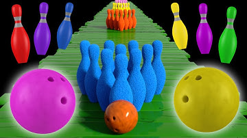 Bouncing Bowling Ball: Kinetic Sand Smashes Alphabet Shapes for Kids! Binkie TV