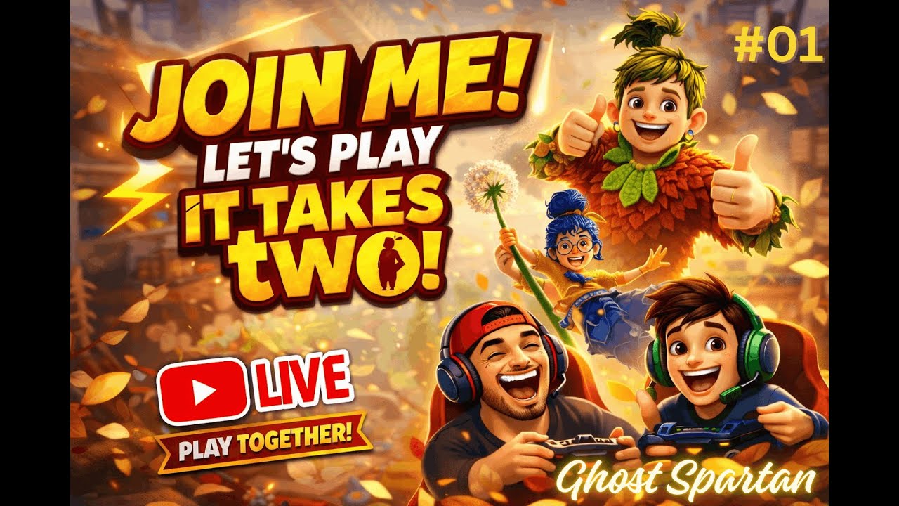 🔥 LIVE Co-Op Madness | It Takes Two Gameplay | Ghost Spartan Live Stream