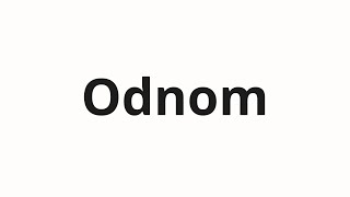 How To Pronounce Odnom Одном One In Russian