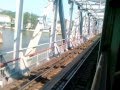 Так выглядит река Дон с железнодорожного моста, когда электропоезд въезжает в город Ростов-на-Дону