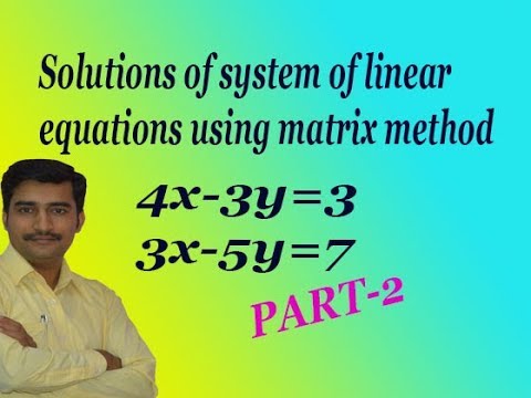 Solution of system