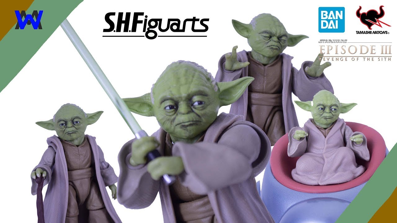 S.h Figuarts Yoda Star Wars Revenge of the Sith Toy Review - YouTube