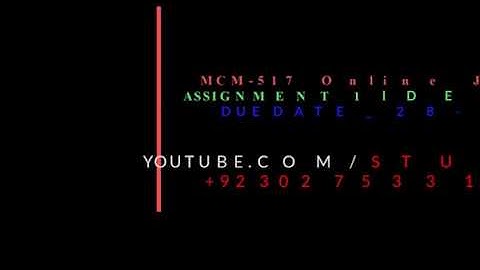 MCM-517 Online Journalism ASSIGNMENT 1 28 11 2019