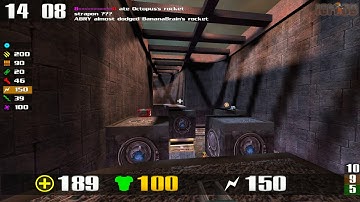 Quake 3 CPMA: Rare Q3 glitch: body in a air (reupload)